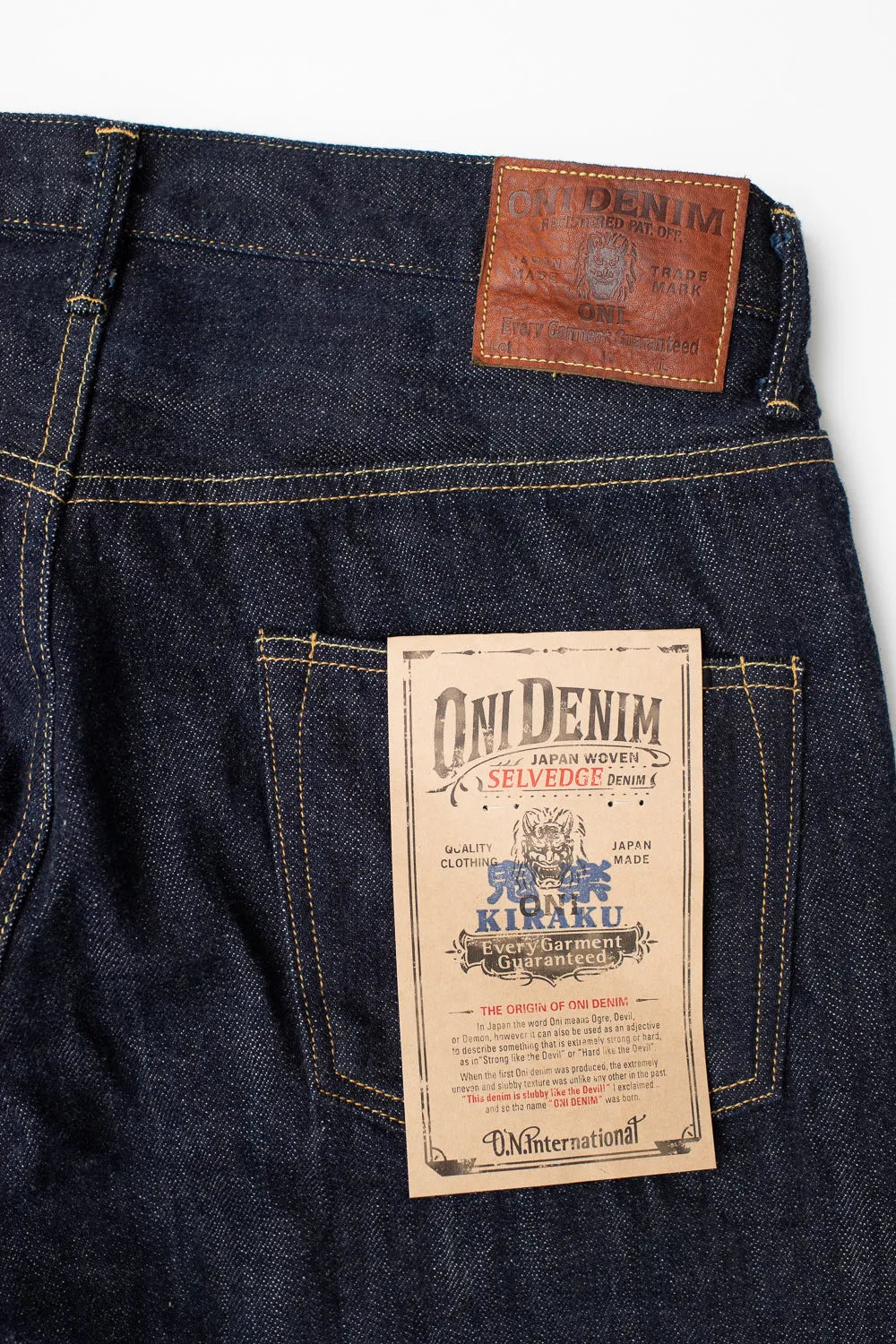 022-KIRAKU - 12oz "Natural Indigo" Selvedge Denim - Relax Straight Fit