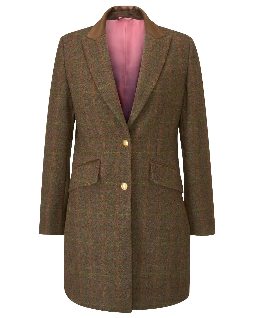 Alan Paine Surrey Mid-Thigh Tweed Coat