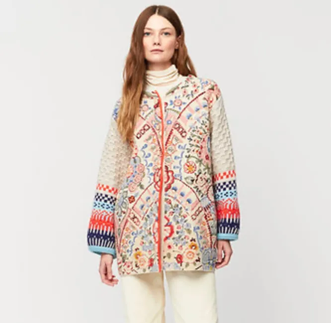 Aldo Martins Balbi Floral Jacquard Cocoon Coat