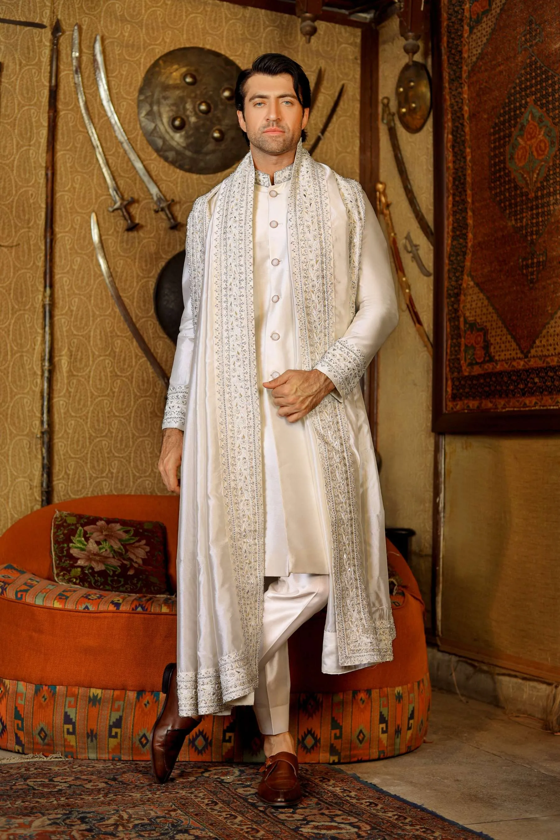 Arif Ashraf - Gouhar - Off White - Tissue Silk - 3 Piece