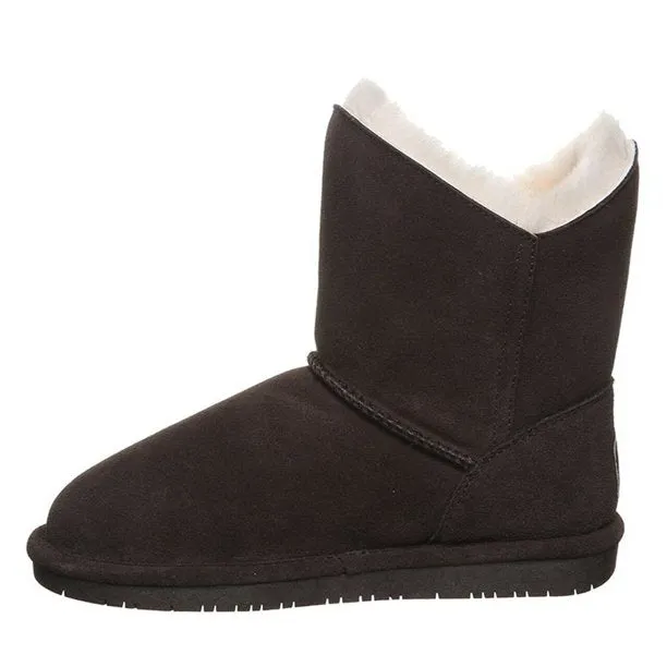 BEARPAW ROSALINE BUTTON SHORT BOOT CHOCOLATE