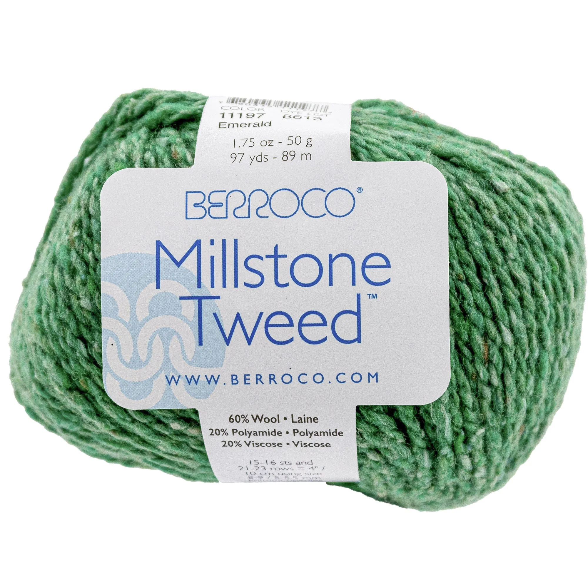 Berroco Millstone Tweed Yarn - 11197 Emerald