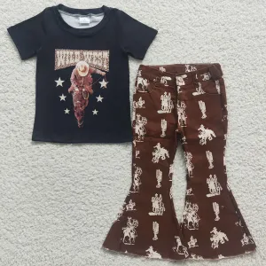 Boutique Girls Clothes T-shirt Jeans Bell Pants Set GSPO0568