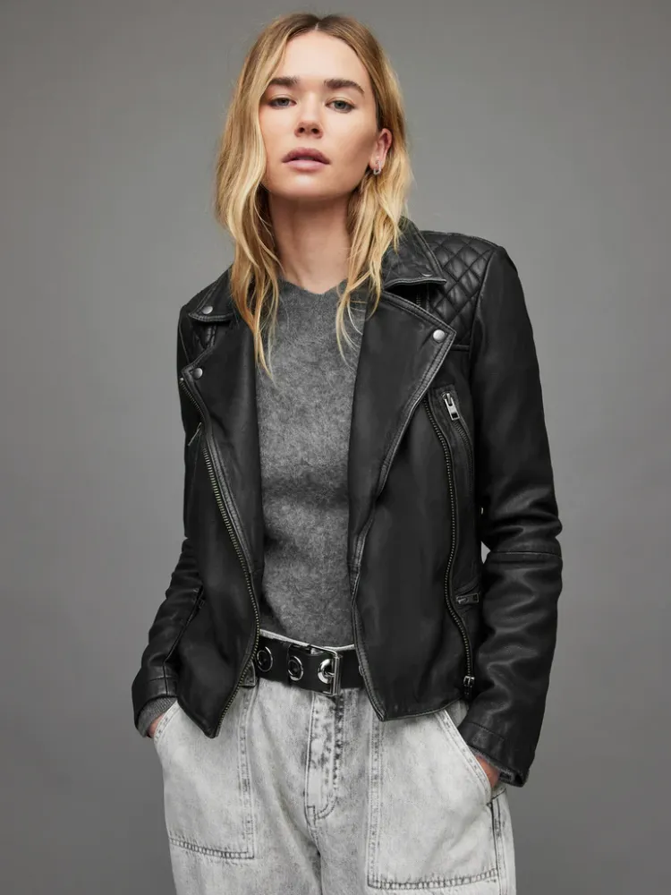 Cargo Leather Biker Jacket