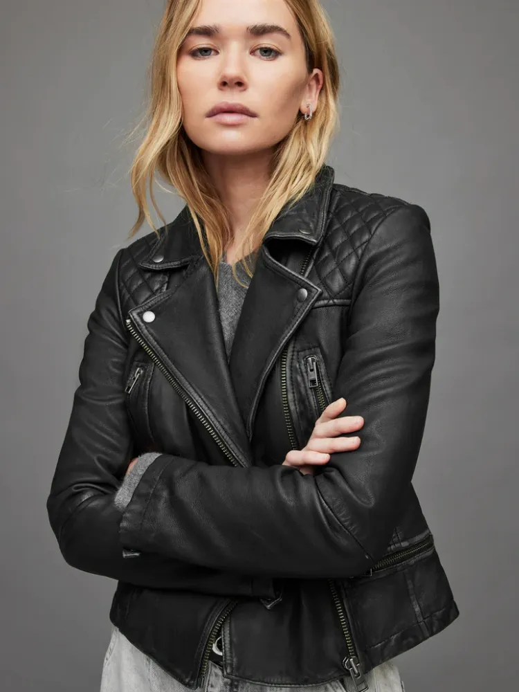 Cargo Leather Biker Jacket