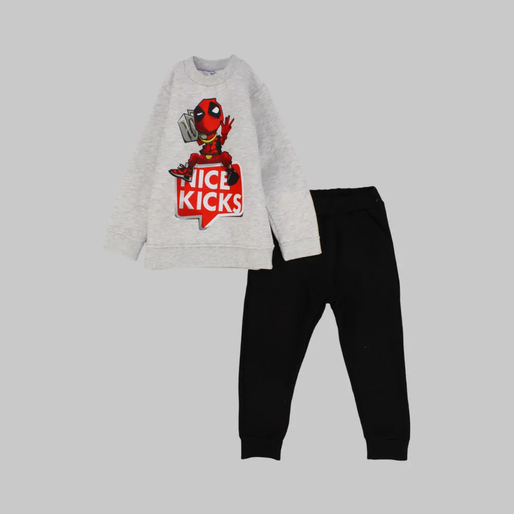 Deadpool Long-Sleeved Fleeced Pajama