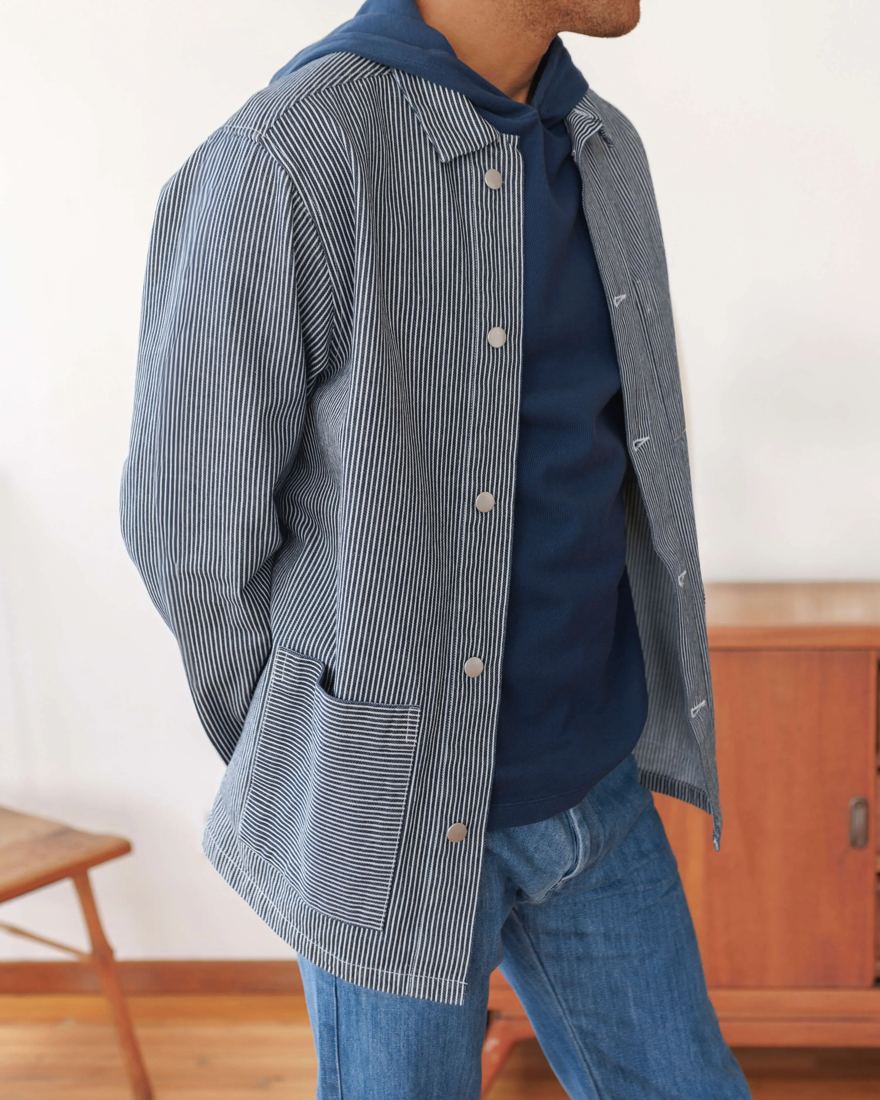 Denim Kite Jacket / Indigo Lines