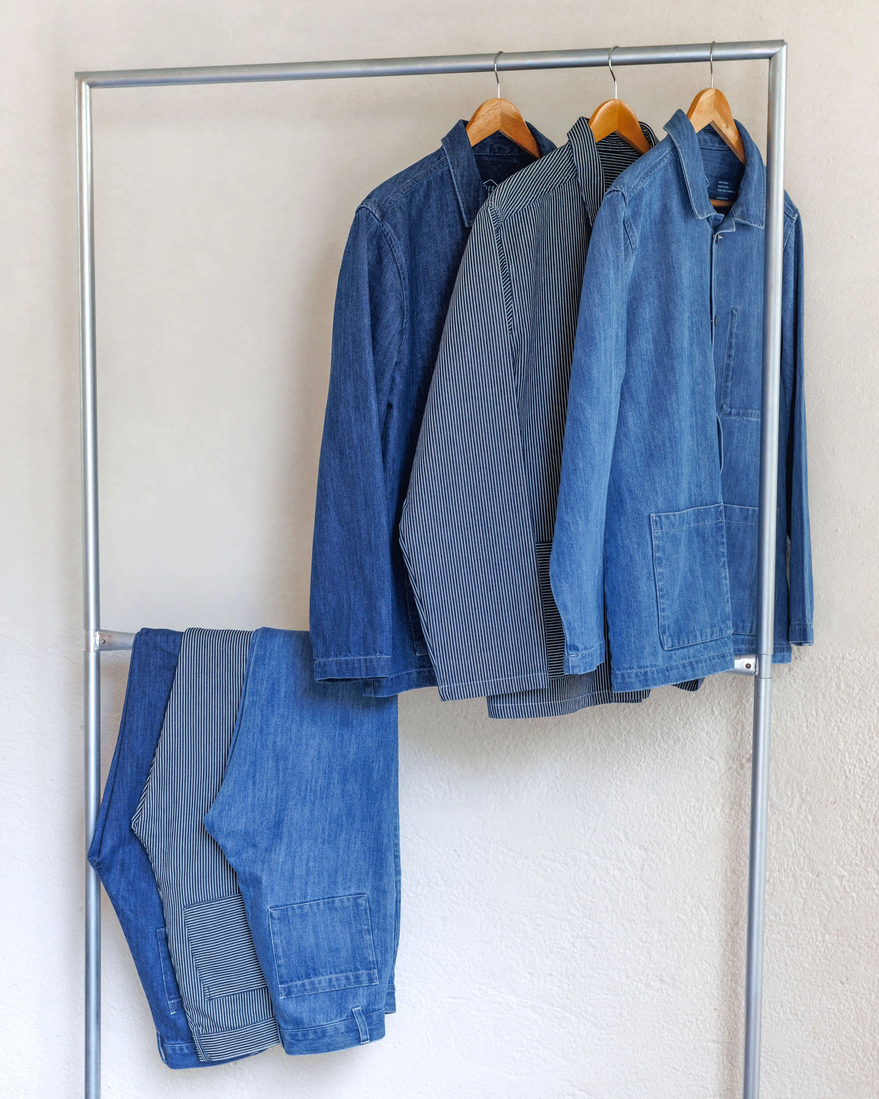 Denim Kite Jacket / Indigo Lines