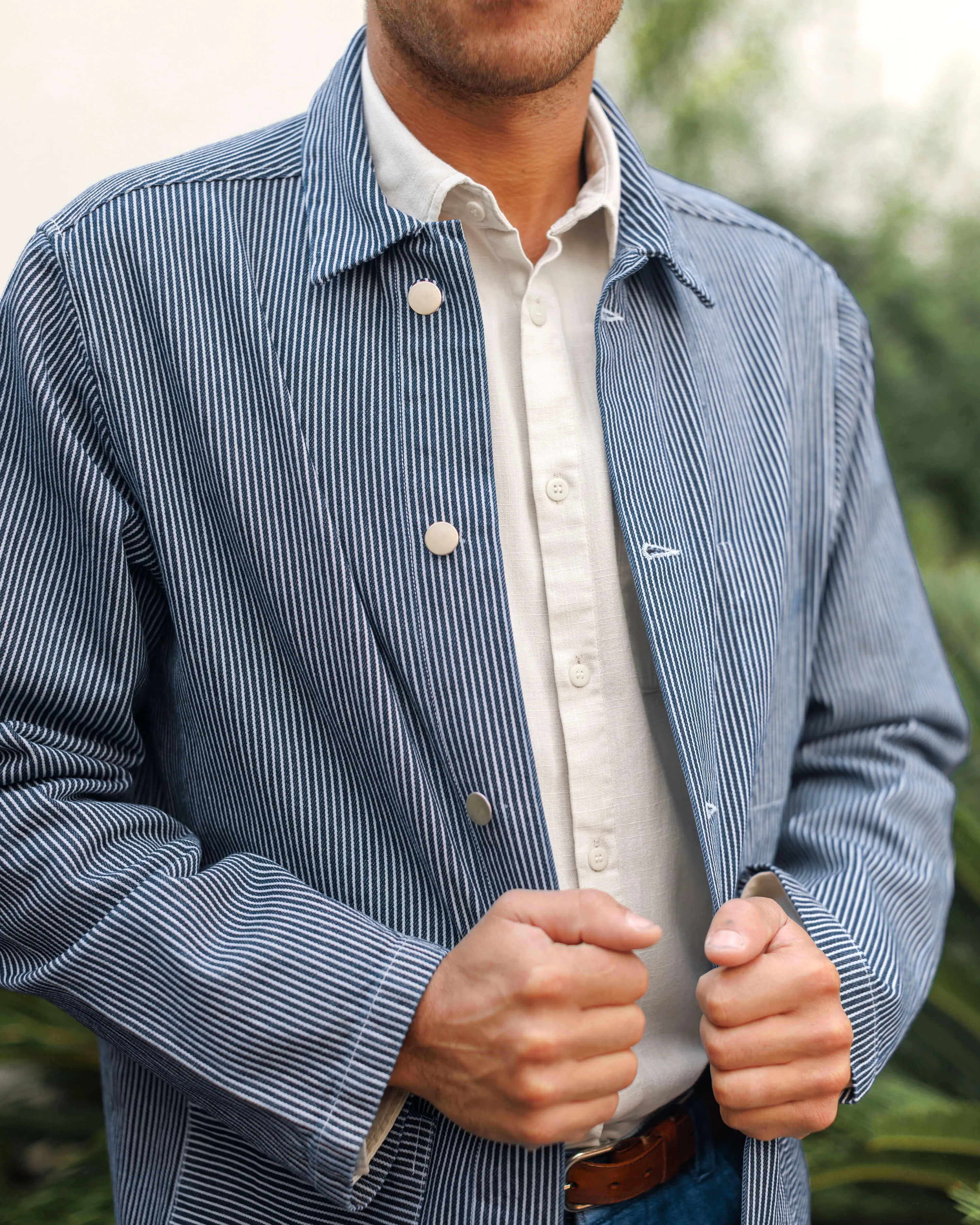 Denim Kite Jacket / Indigo Lines