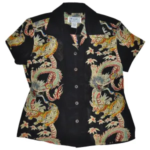 Dragon & Tiger (Women's Shirt) - Black