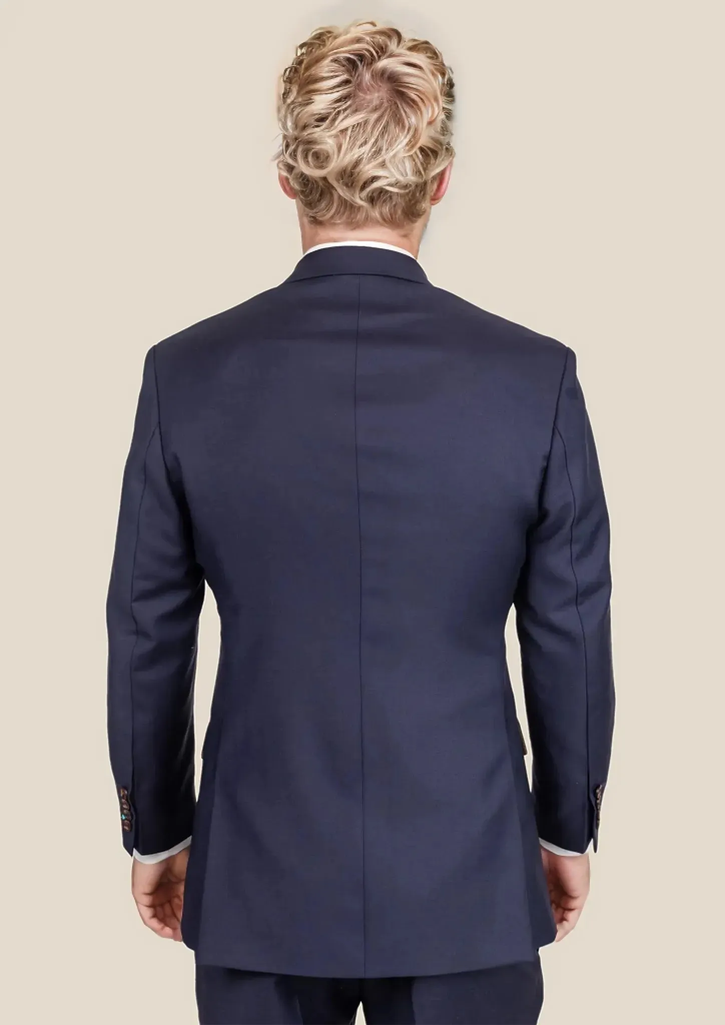 Ellis Stratos Blue Sharkskin Suit