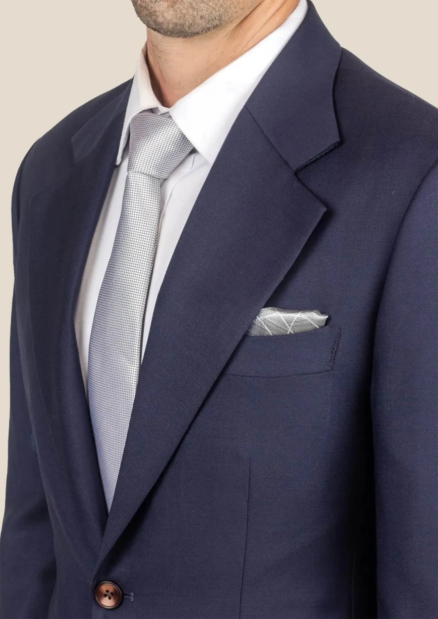 Ellis Stratos Blue Sharkskin Suit