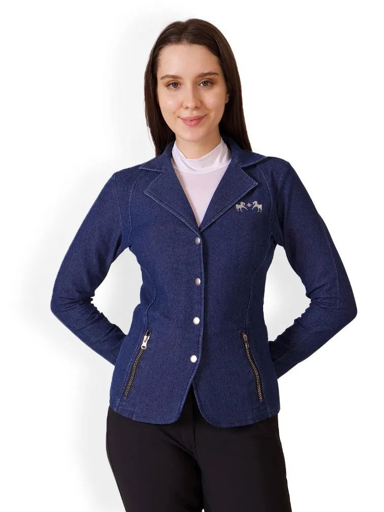 Equine Couture Ladies Denim and Diamonds Stretch Show Coat