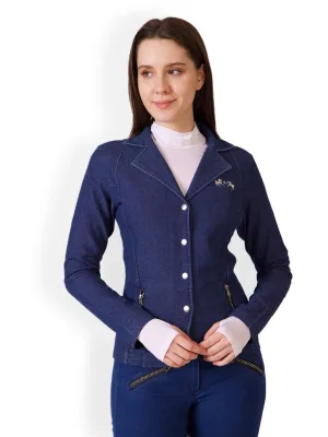 Equine Couture Ladies Denim and Diamonds Stretch Show Coat