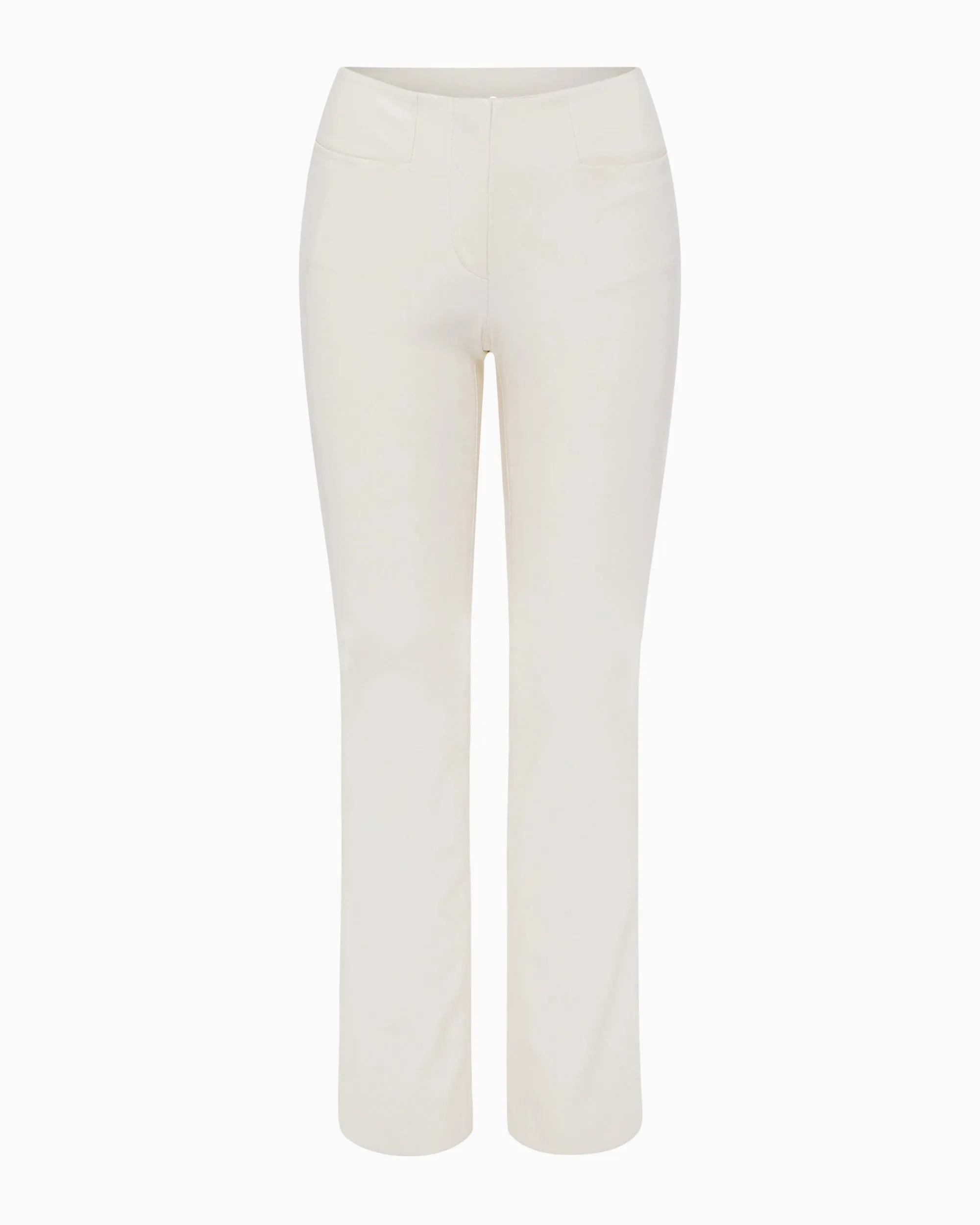 Faux Leather Trouser | Chalk