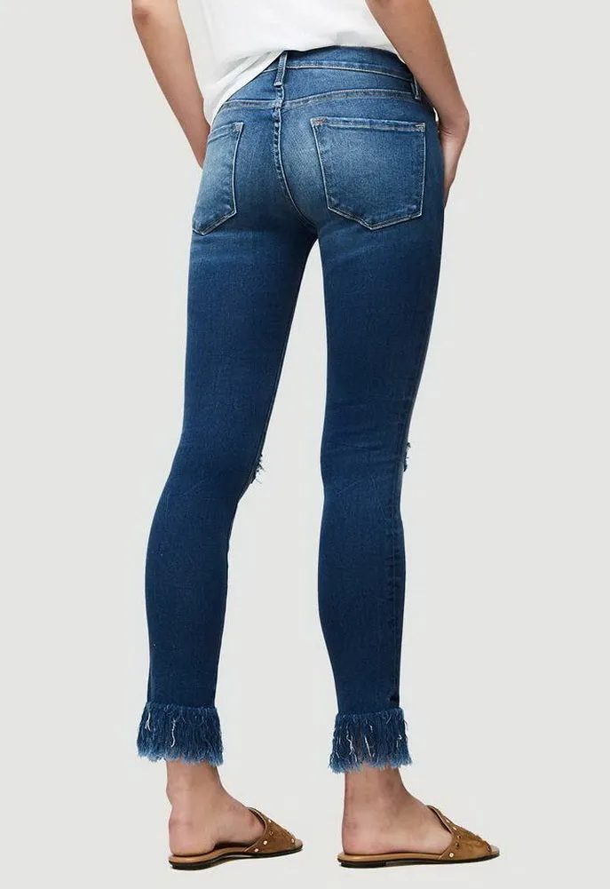 FRAME Denim Le Skinny De Jeanne Shredded Raw