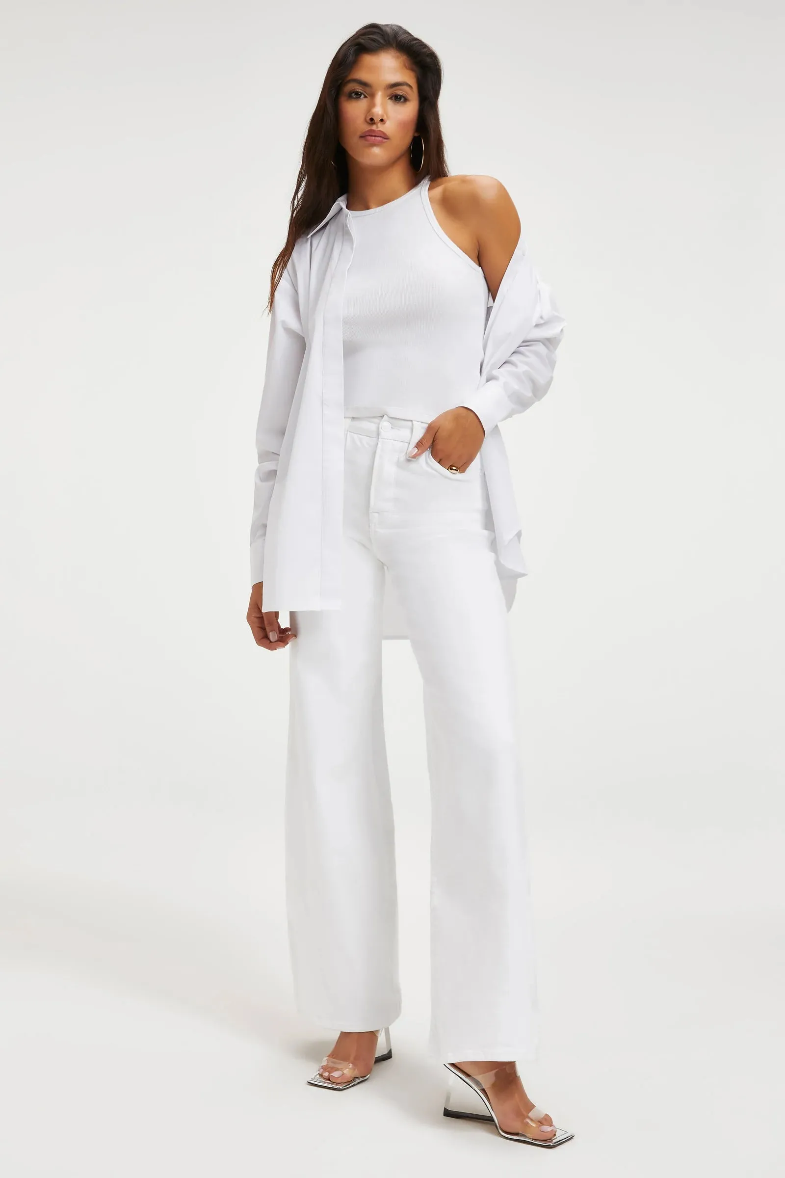 Good Waist Palazzo White001