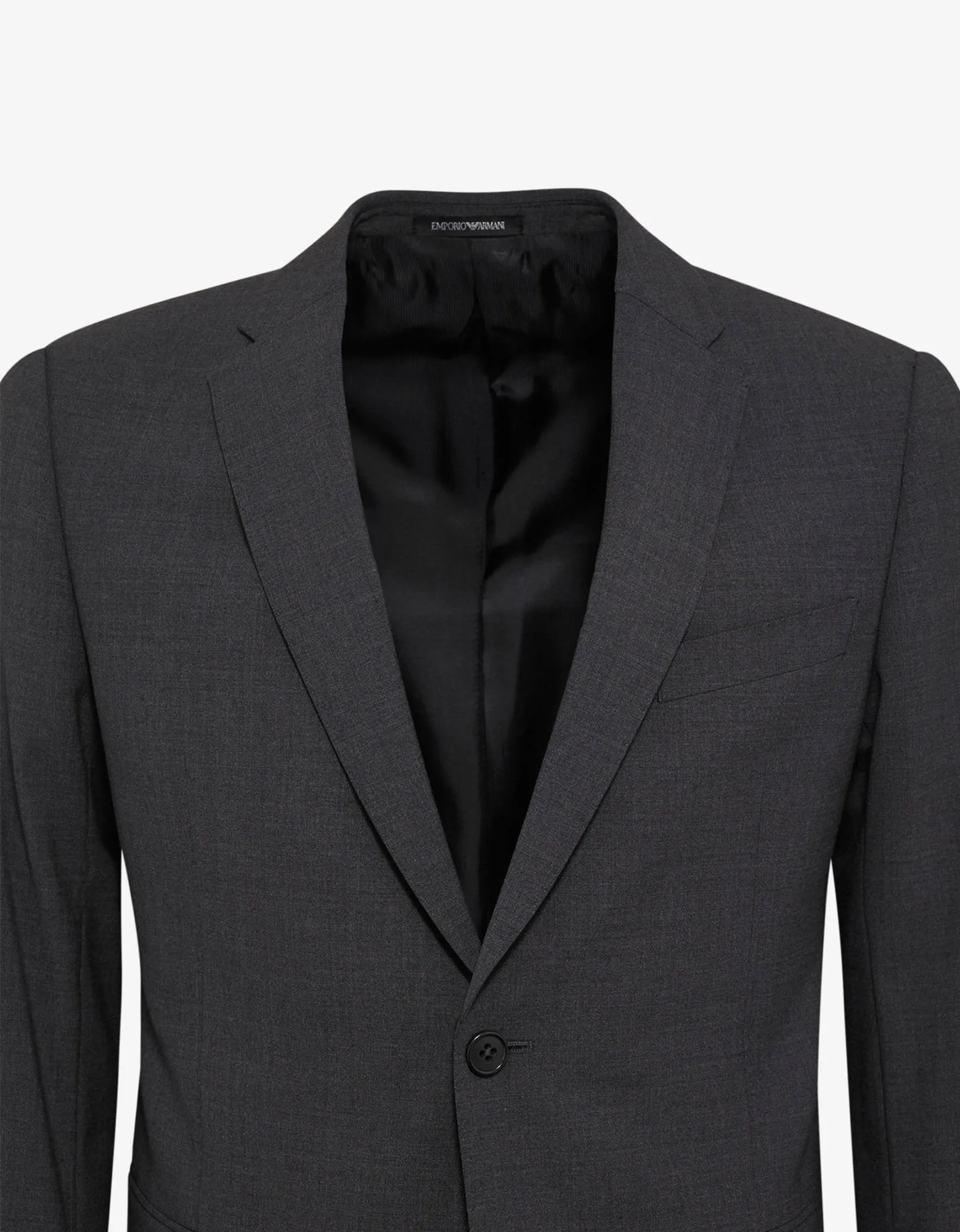 Grey Wool-Blend Two-Button Suit