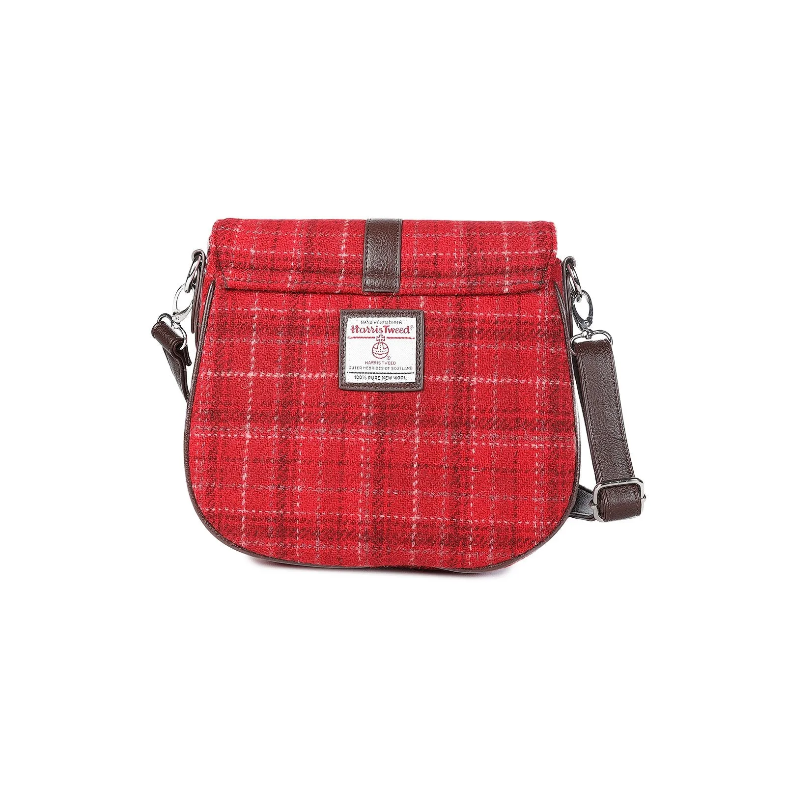 Harris Tweed Ladies Shoulder Bag - Beauly Red Check