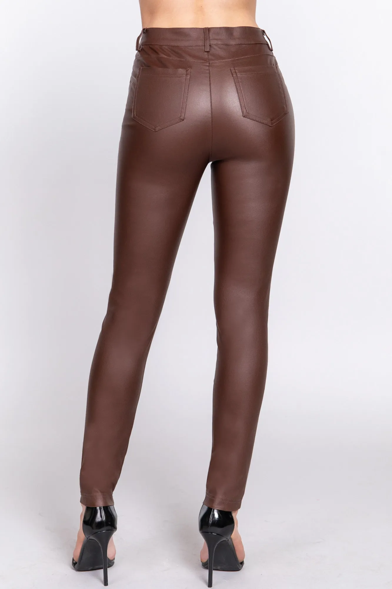 High Waist Skinny Faux Leather Pants