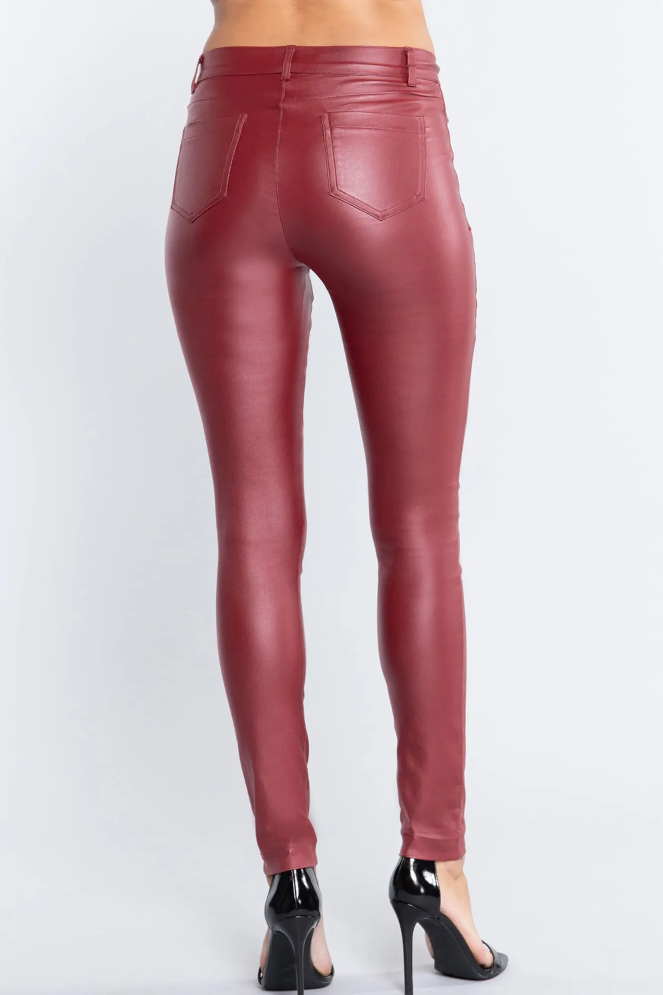 High Waist Skinny Faux Leather Pants