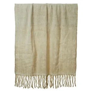 Hotham Wool Blend Throw  - 125 x 150cm  (Ivory)