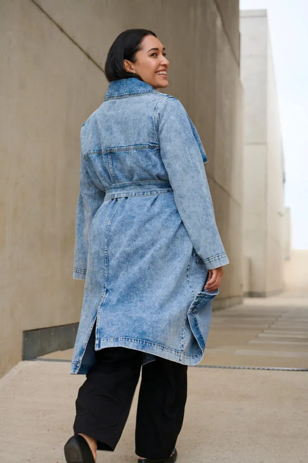 Kaffe Curve Denim Trenchcoat