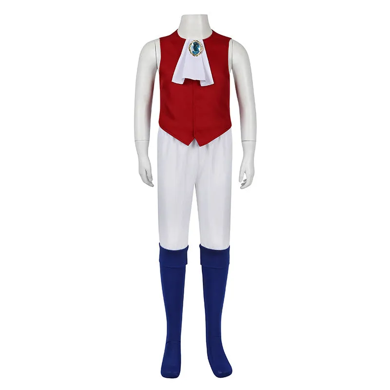 Kids Size Princess Peach: Showtime! Swordsman Peach Cosplay Costume