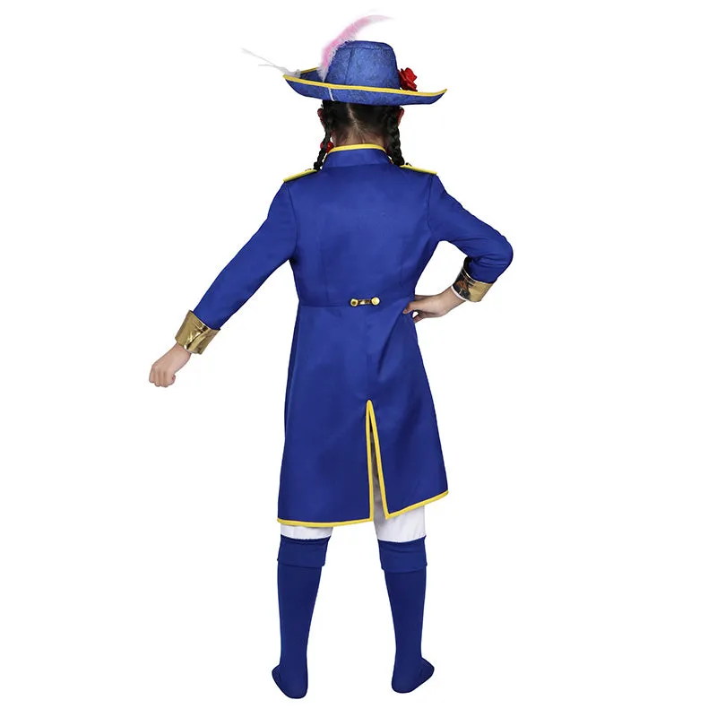 Kids Size Princess Peach: Showtime! Swordsman Peach Cosplay Costume