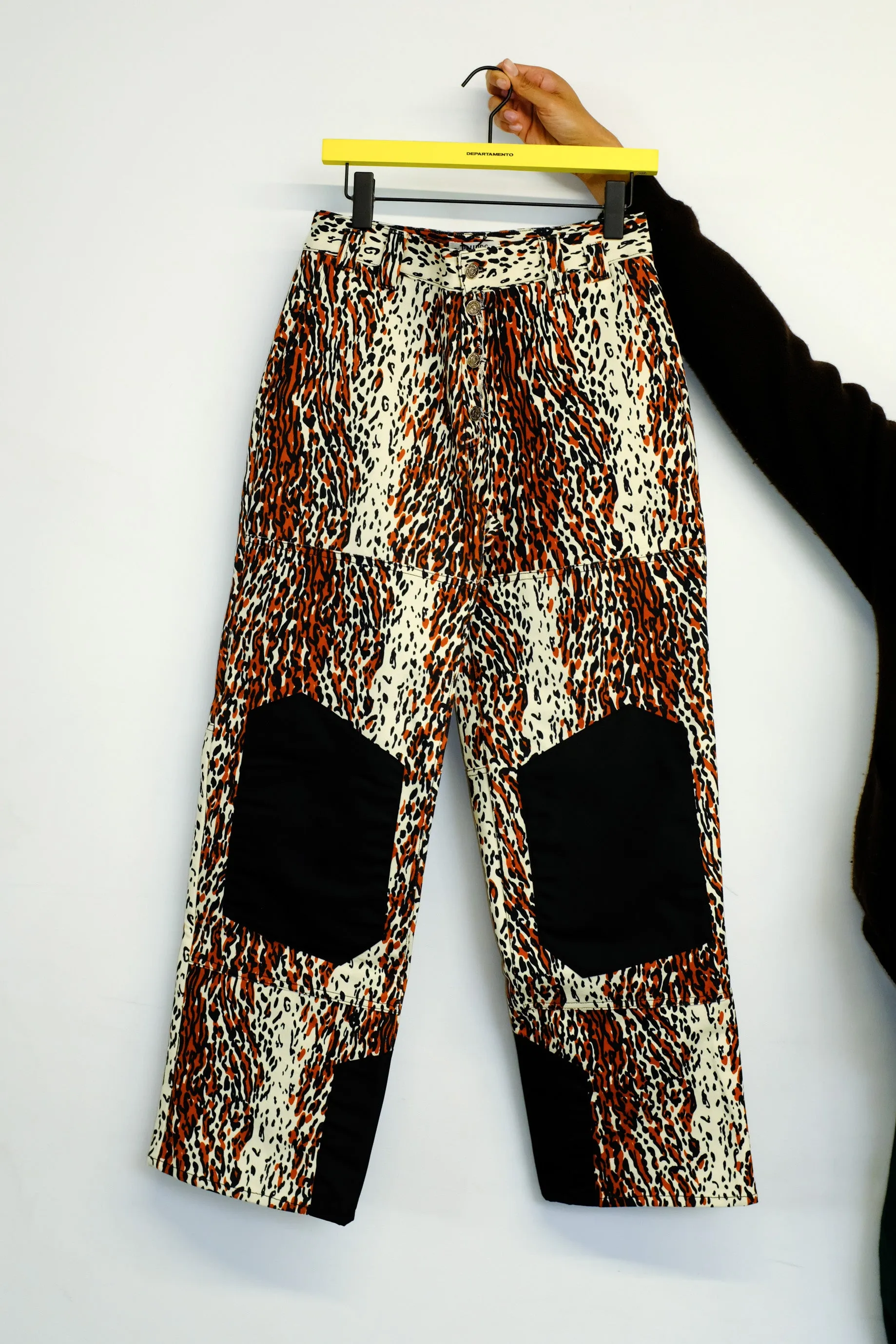 Leopard Print Canvas Action Pants