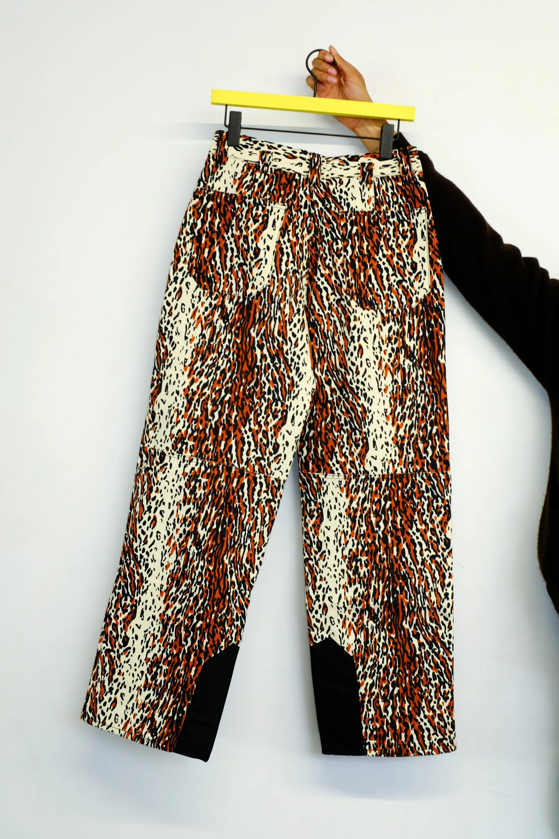 Leopard Print Canvas Action Pants