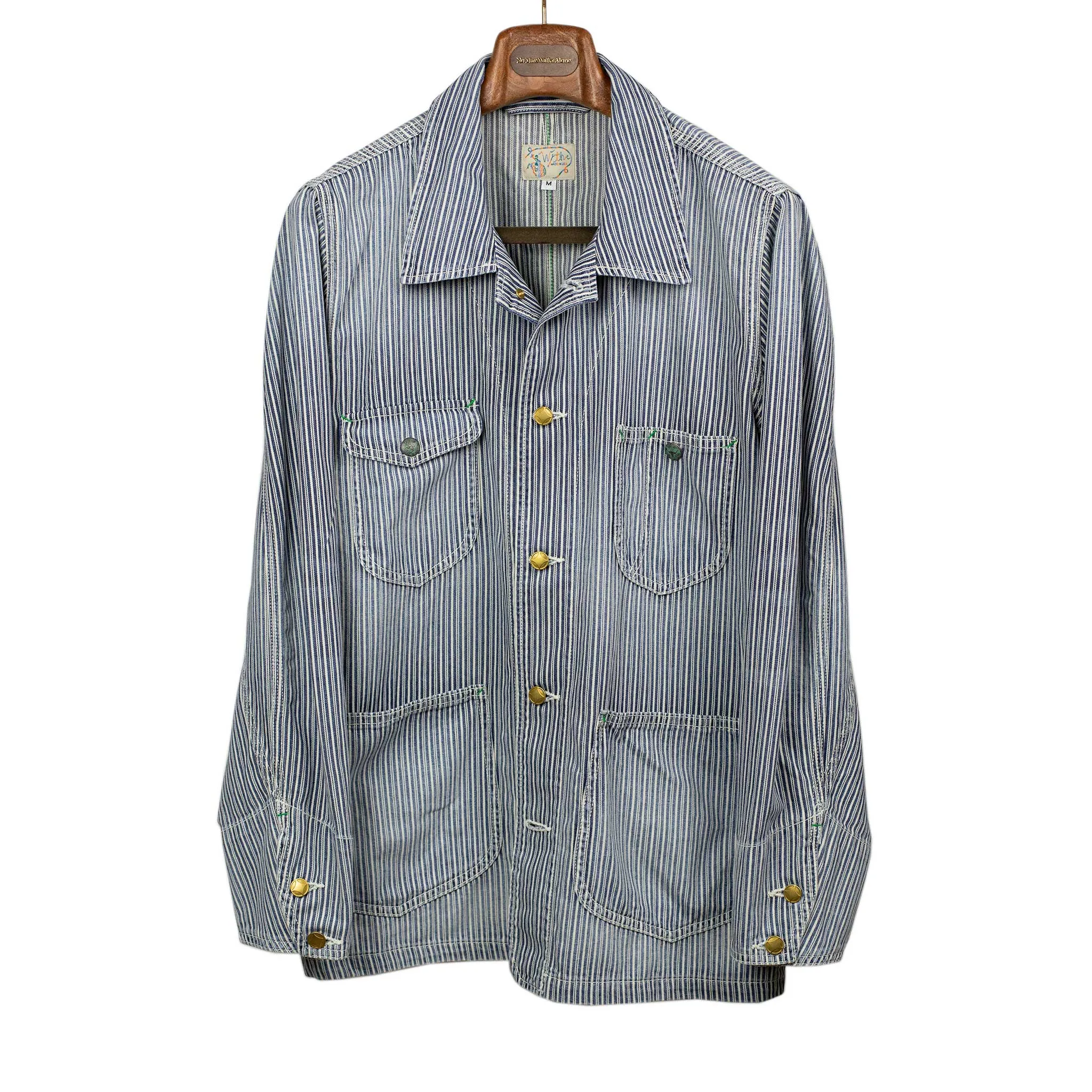 Liberty Stripe barn jacket in washed denim