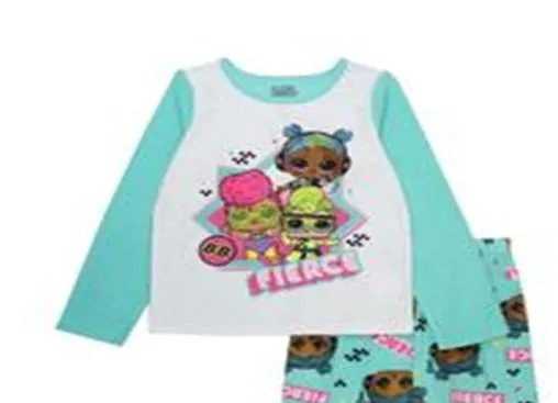 Lol Surprise! Little Girls 2 Piece Set Top and Pajama Green Size 6