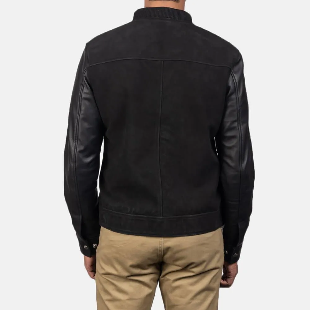 Mens Black Suede Leather Jacket