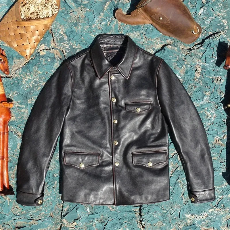 Men's Brakeman Leather Coat Horsehide