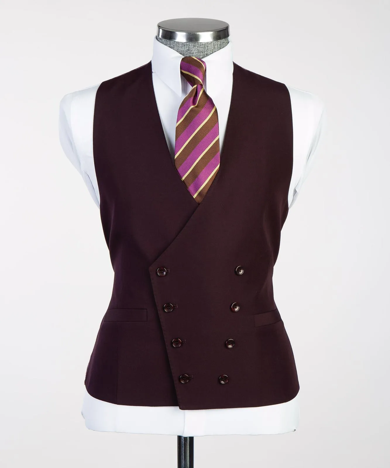 Men’s Classic 3-piece Burgundy Suit