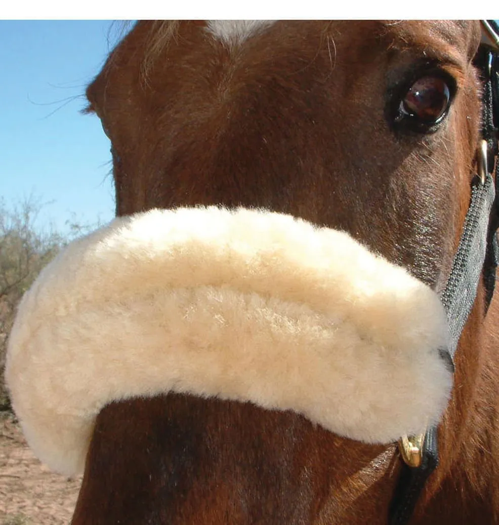 Merino Sheepskin Noseband Cover, 12"