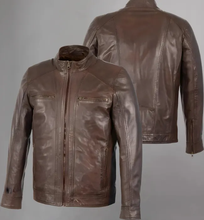 Milwaukee Leather Men's Lambskin Saddle Moto Leather Jacket