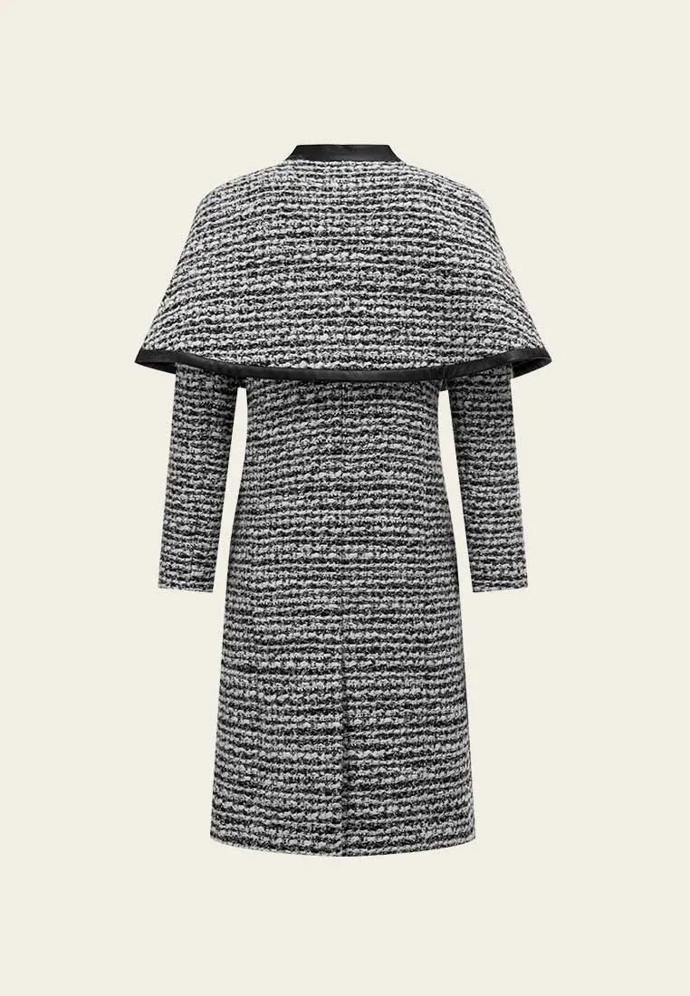 Mixed Grey Wool Cape Dress