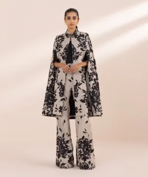 Monochrome '24-2 Piece - Printed Silk Suit - U2Tsl24V43Uc