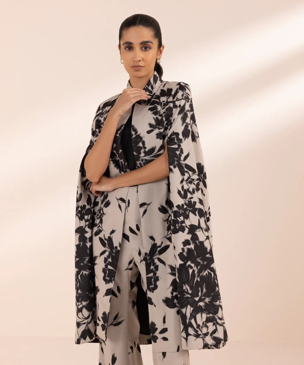 Monochrome '24-2 Piece - Printed Silk Suit - U2Tsl24V43Uc