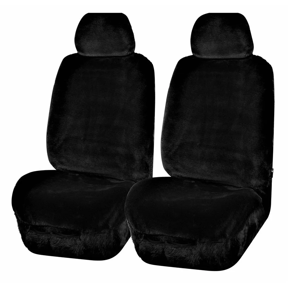 My Car Universal Front Seat Covers Size 30/35 Black Finesse FAUXA3504