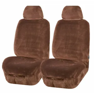 My Car Universal Front Seat Covers Size 30/35 Mocha Finesse FAUXA3502