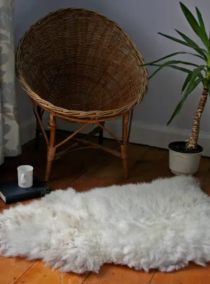 Natural White British Sheepskin Rug