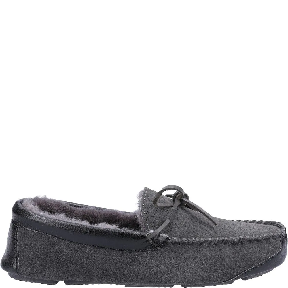 Northwood Sheepskin Moccasin Slippers Grey