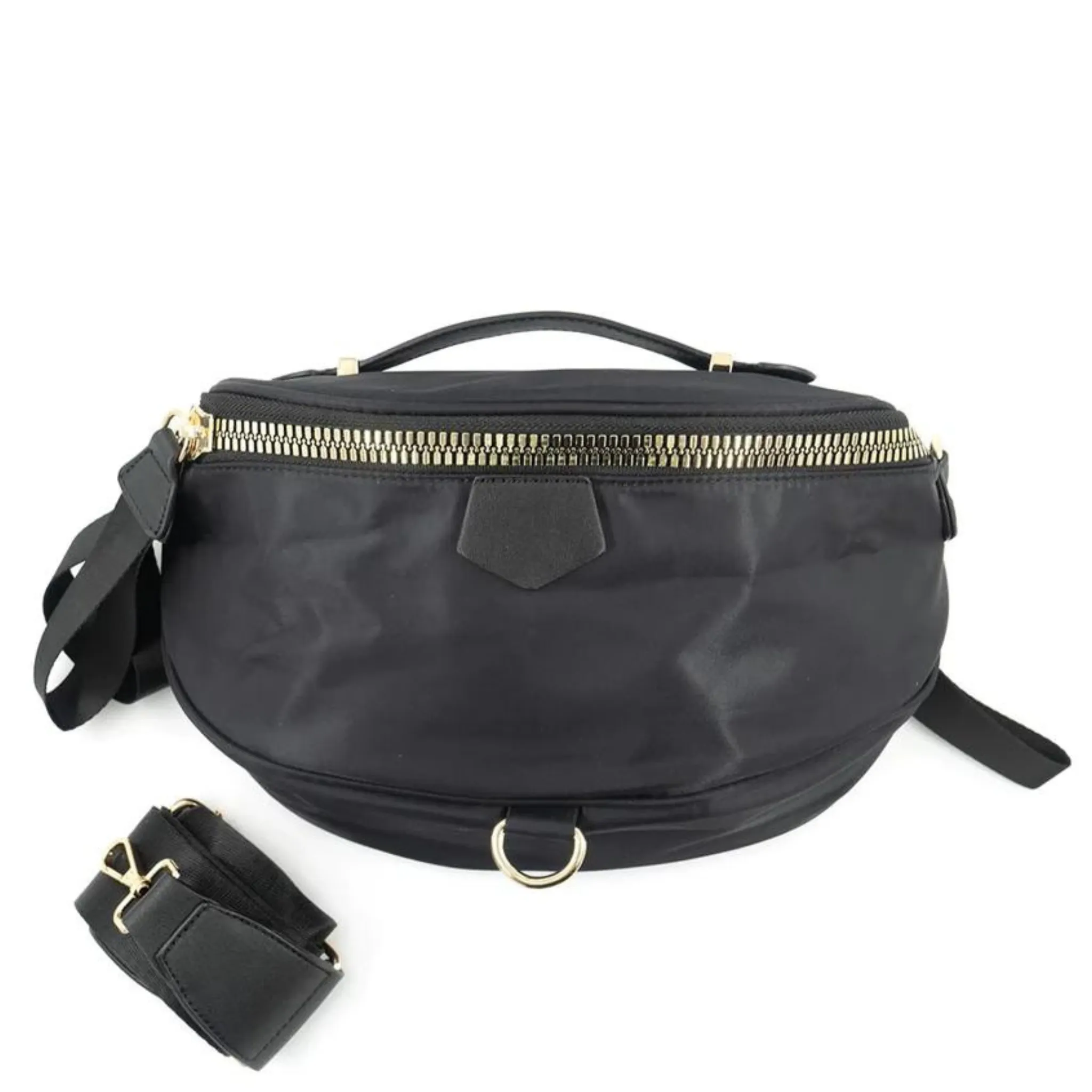 Nylon Sling / Crossbody Bag with Top Handle