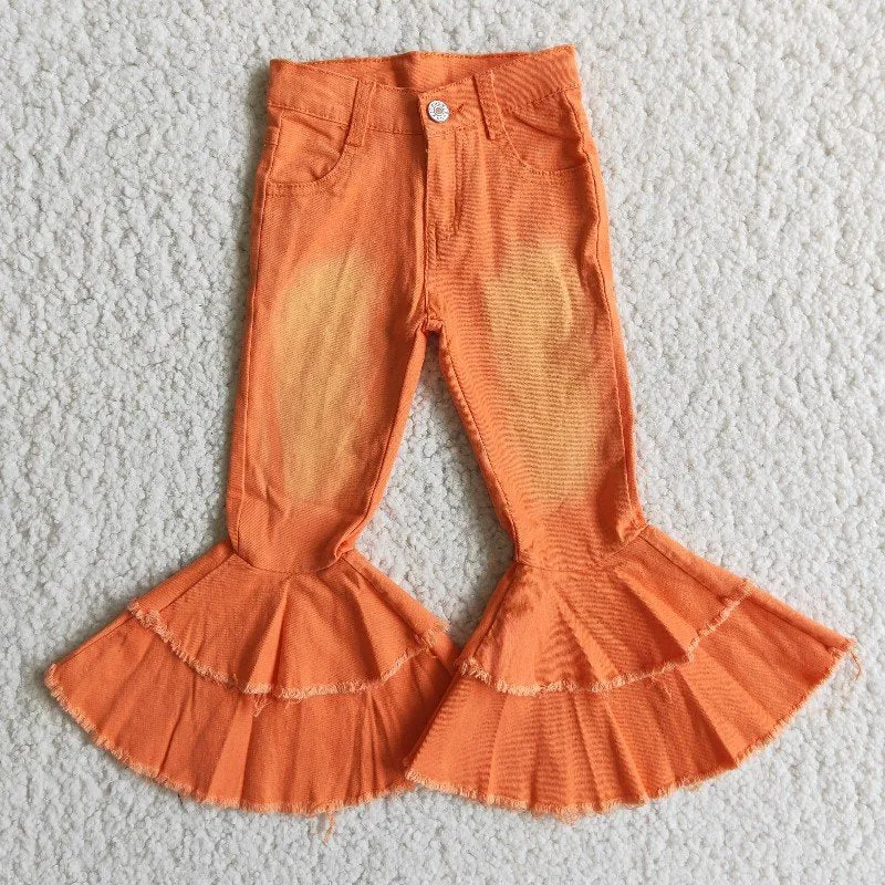 orange Denim pants jeans