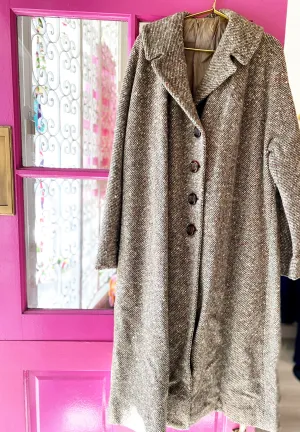 Oversized Tweed Car Coat