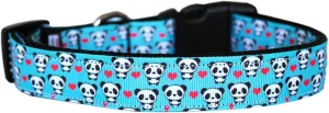 Panda Love Nylon Dog Collar Md Narrow