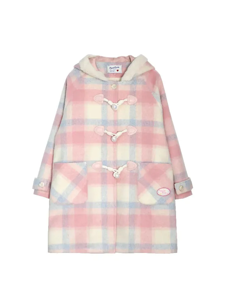 Pink Plaid tweed coat【s0000005275】